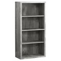 Monarch Specialties Bookshelf, Bookcase, Etagere, 5 Tier, 48"H, Office, Bedroom, Laminate, Grey, Contemporary, Modern I 7405